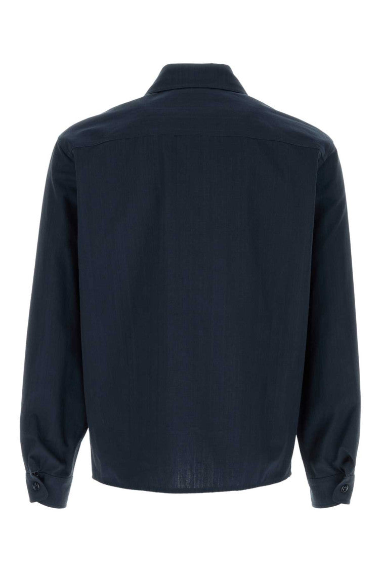 Navy Blue Logo Overshirt 2