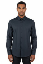 Black Slim Solid Shirt 1