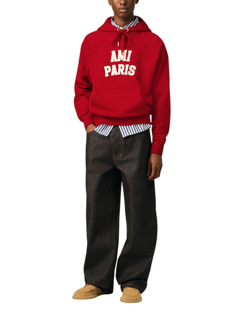 Red Boxy Logo Hoodie 2