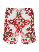 White Printed Swim Shorts 1