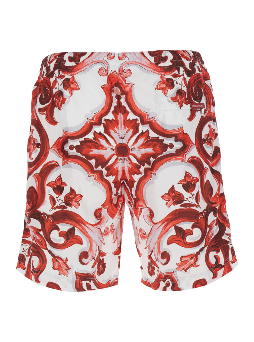 White Printed Swim Shorts 2