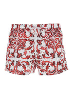 White Printed Swim Shorts 1