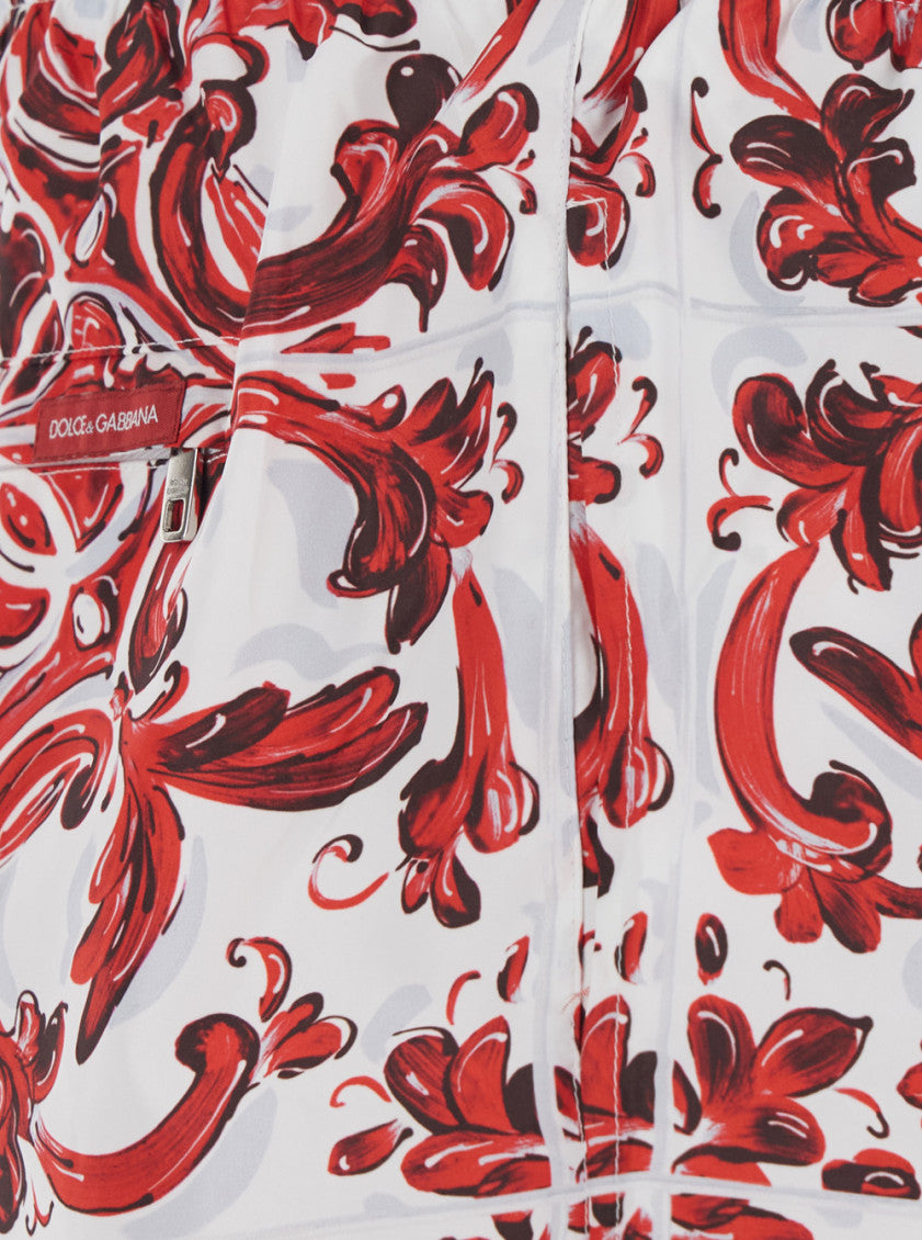 White Printed Swim Shorts 3