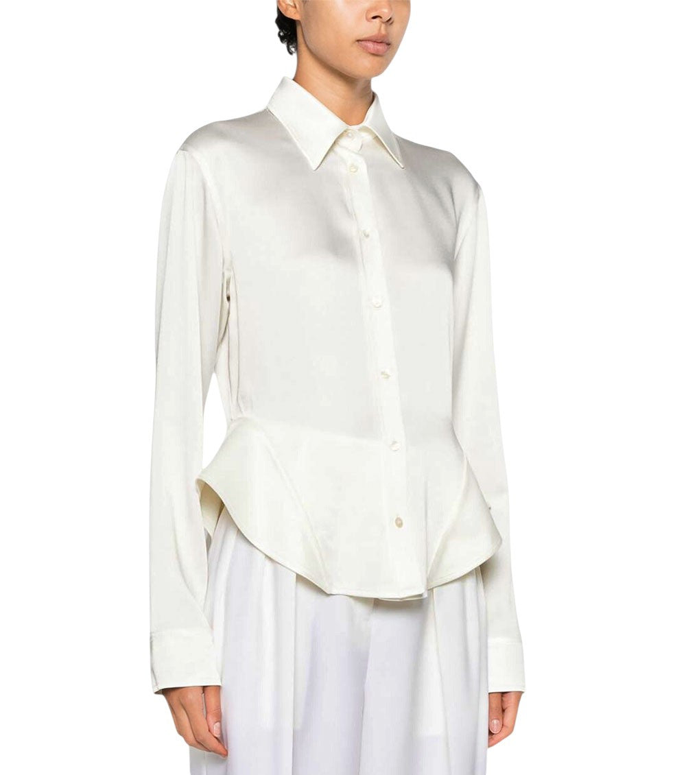Off White Slim Solid Shirt 4