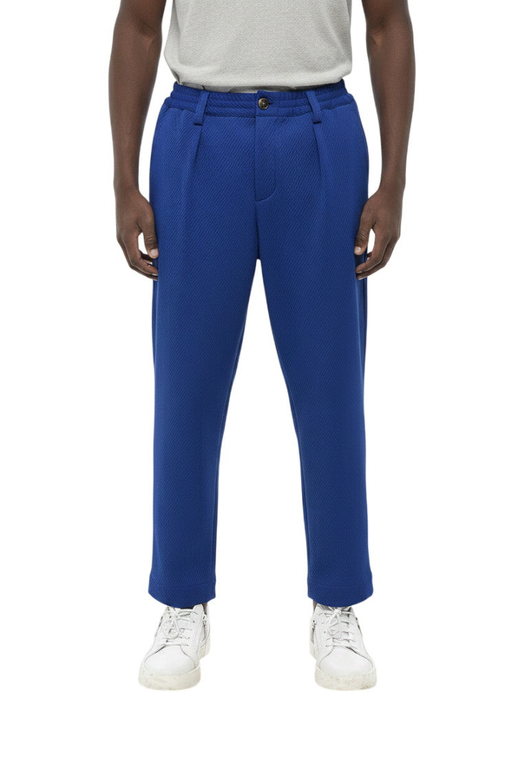 Royal Blue Pleated Trousers 1
