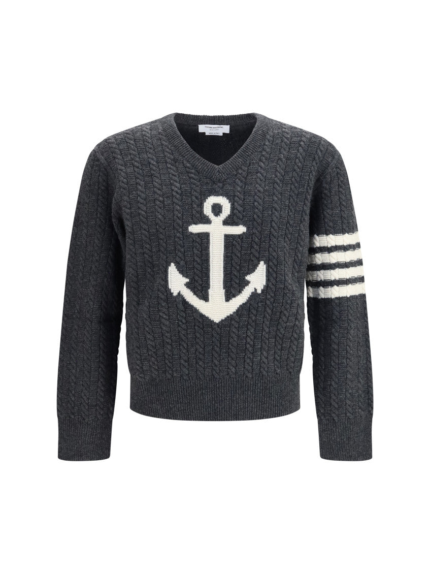 Dark Grey Knitted Sweater 1