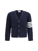 Navy Blue Knitted Cardigan 1