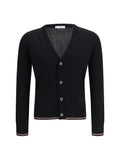 Black V Neck Cardigan 1
