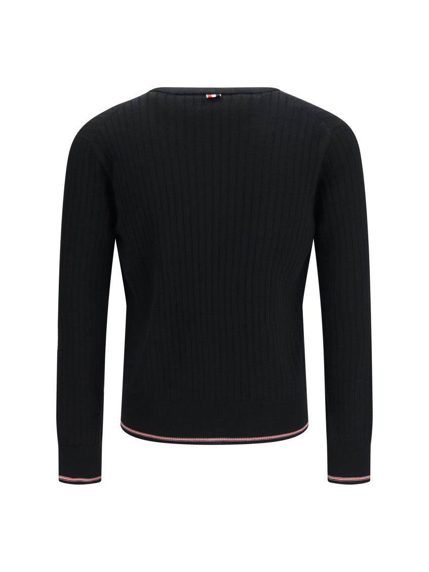 Black V Neck Cardigan 2