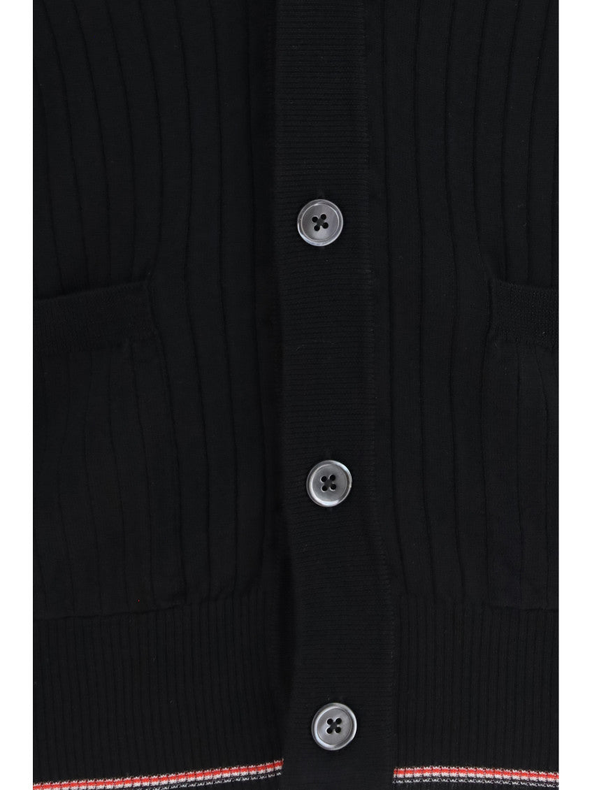 Black V Neck Cardigan 3