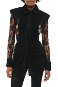 Black Regular Lace Shirt 1