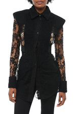 Black Regular Lace Shirt 1
