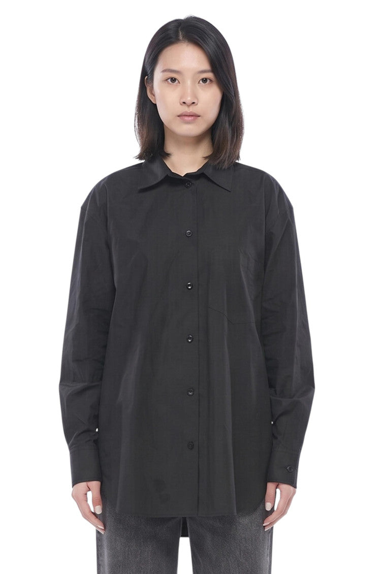 Black Oversized Solid Shirt 1