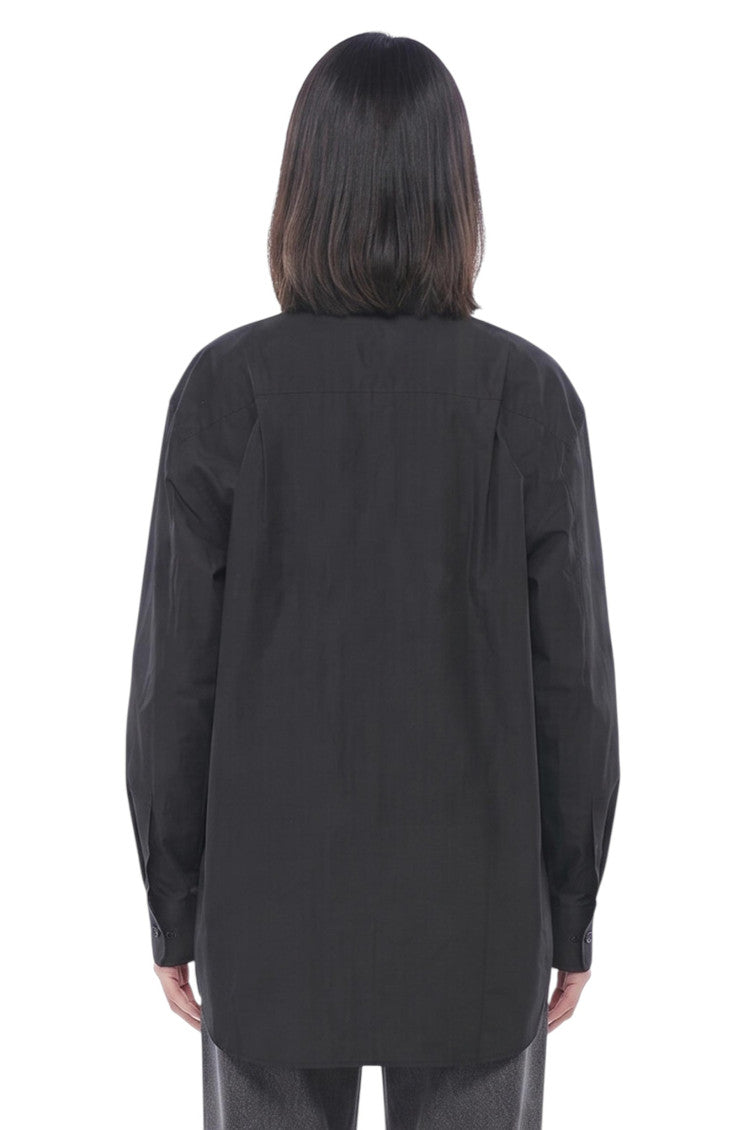 Black Oversized Solid Shirt 2