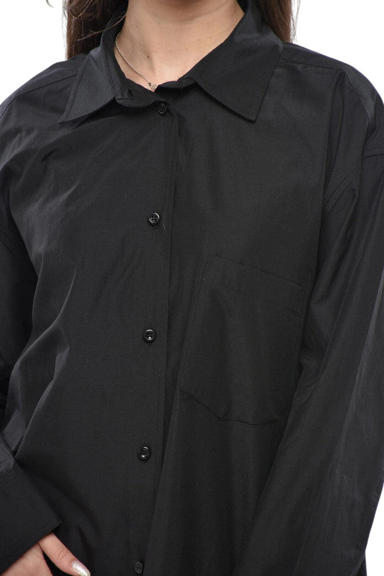 Black Oversized Solid Shirt 3
