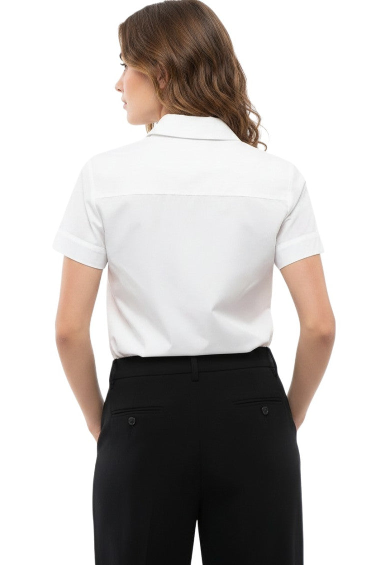 White Regular Solid Shirt 2
