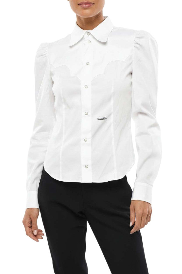 White Slim Solid Shirt 1
