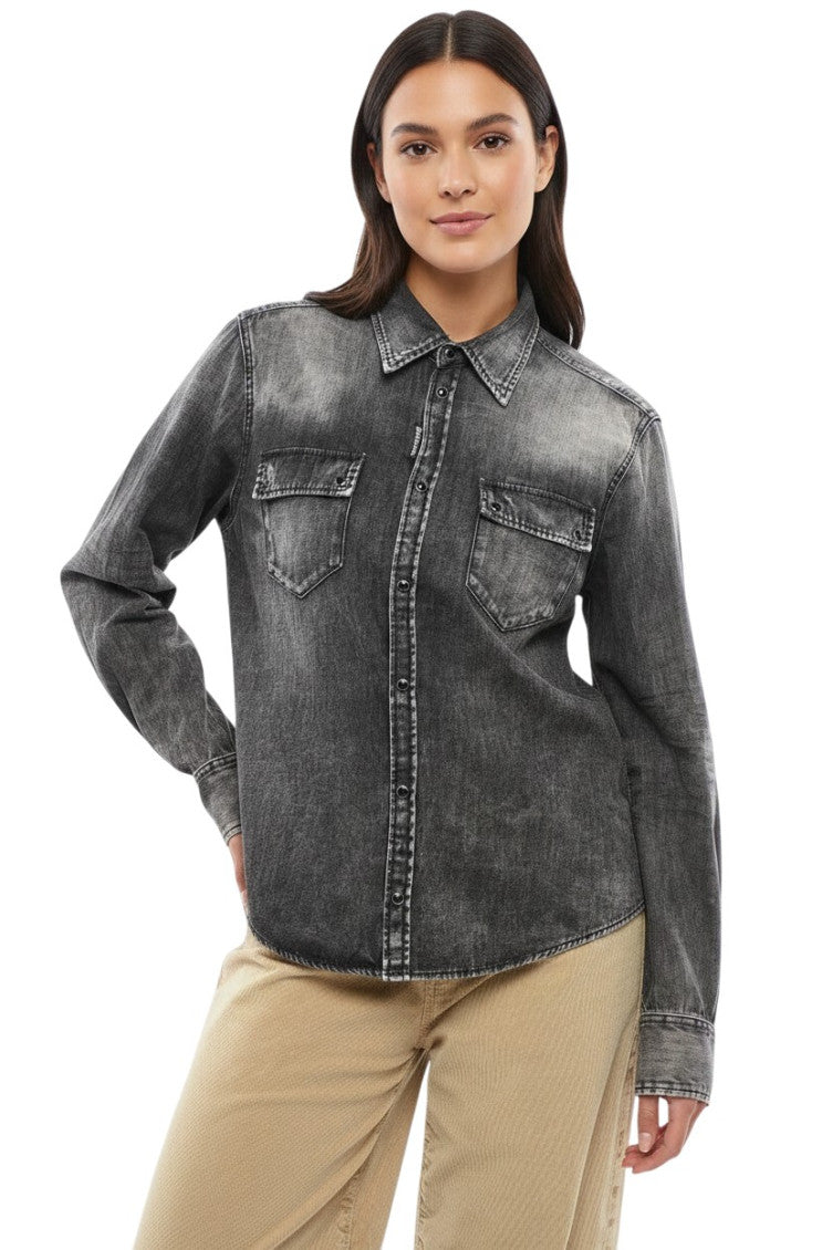Dark Grey Solid Shirt 1