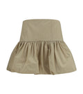 Beige Stripes Mini Skirt 1