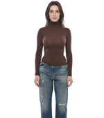 Brown Turtle Neck Top 1