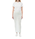 Sky Blue Perforated Midi Skirt 1