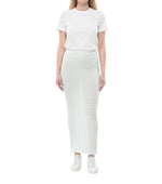 Sky Blue Perforated Midi Skirt 1
