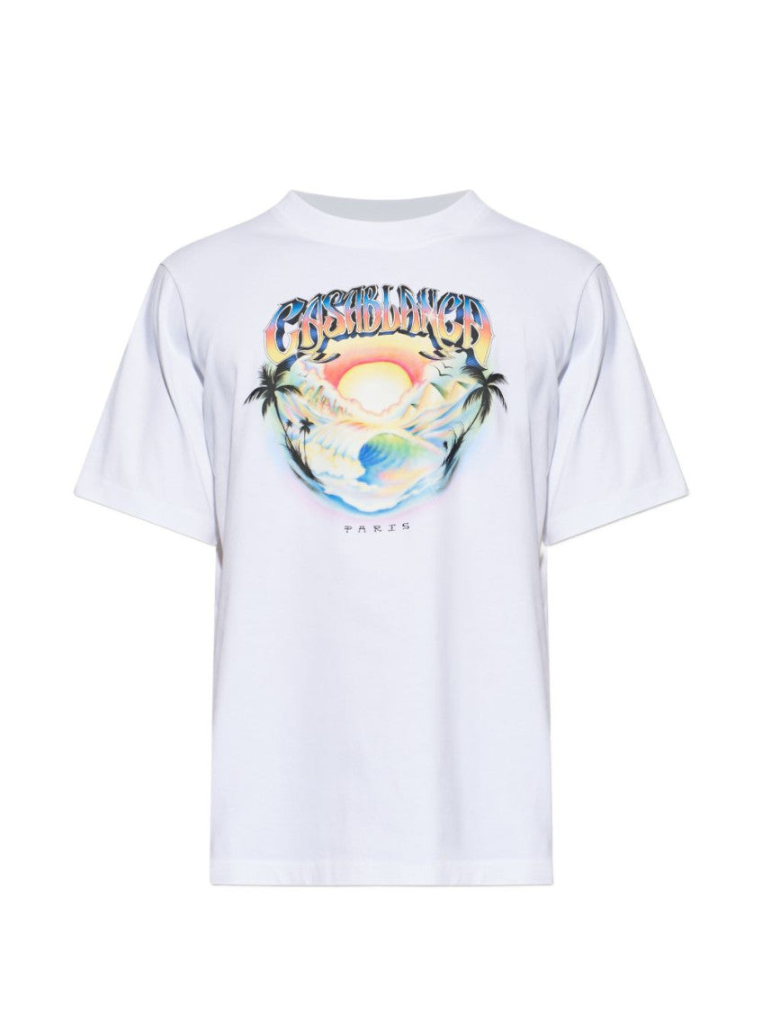 White Graphic Logo T-Shirt 1