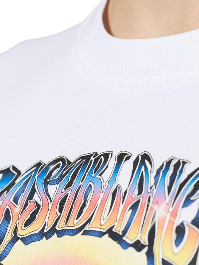 White Graphic Logo T-Shirt 4