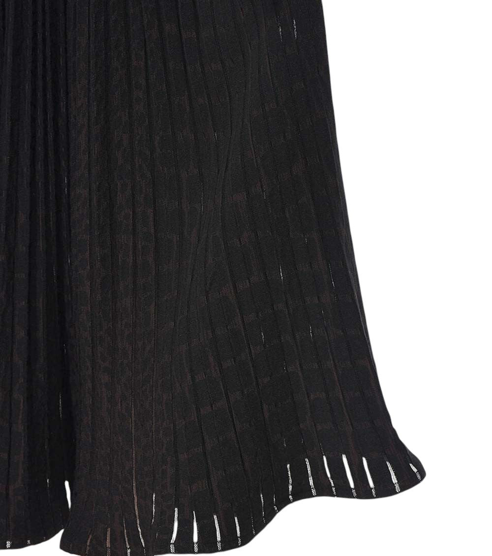 Black Pleated Midi Skirt 3