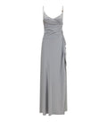 Grey V Neck Maxi Dress 1