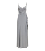 Grey V Neck Maxi Dress 1