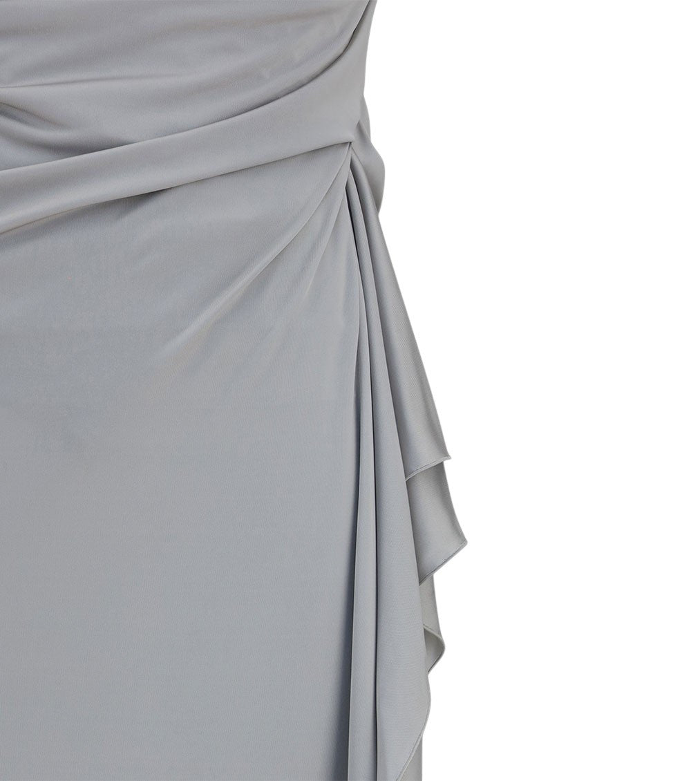 Grey V Neck Maxi Dress 5