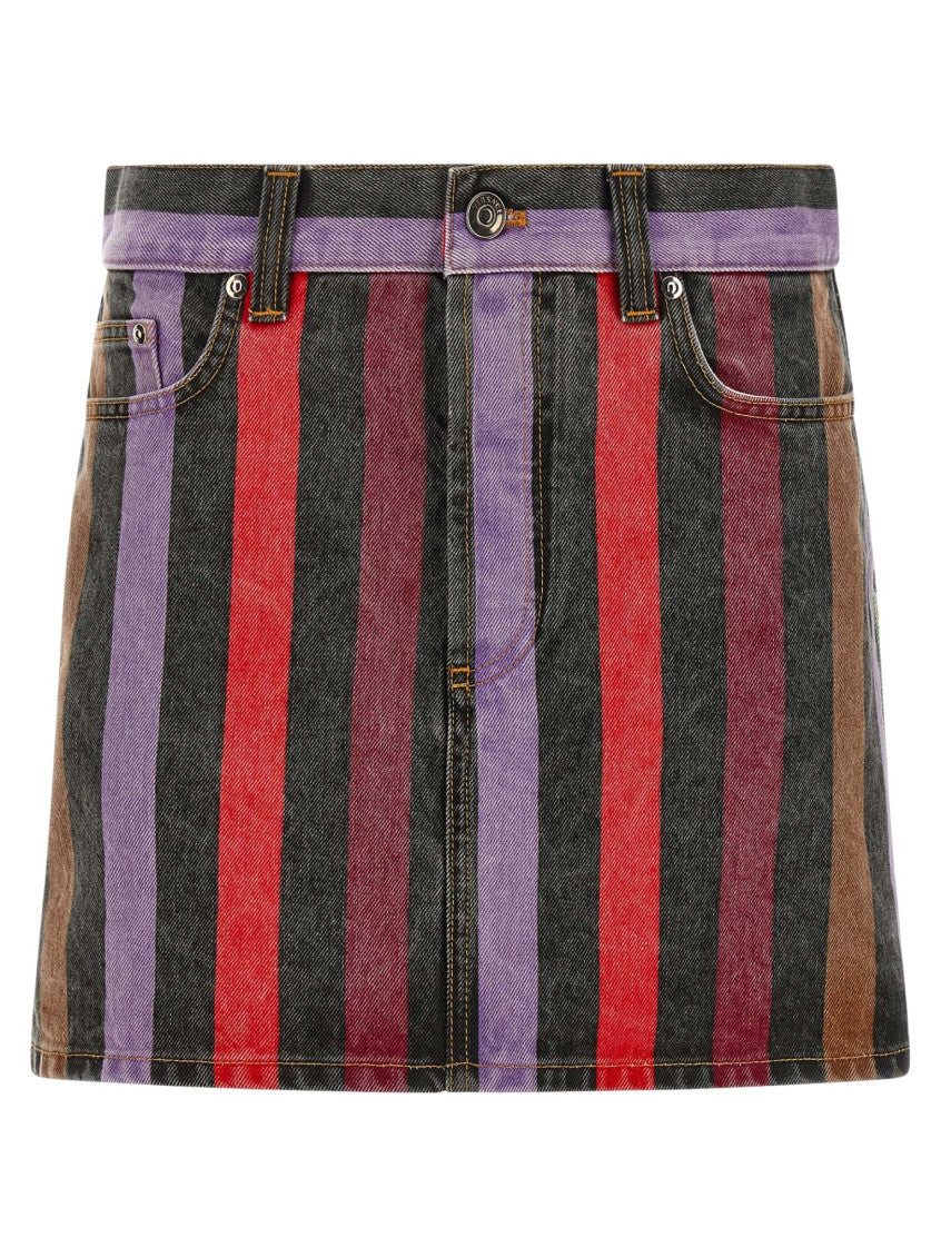 Multicolor Stripes Mini Skirt 1