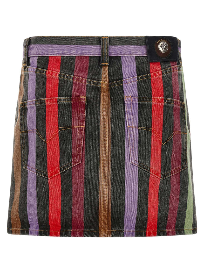 Multicolor Stripes Mini Skirt 2