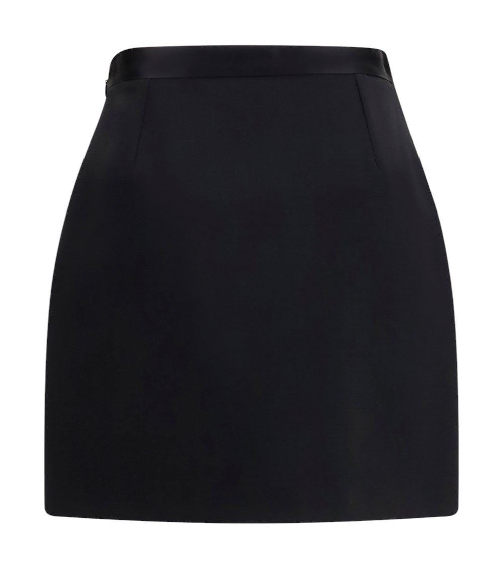 Black Solid Mini Skirt 2