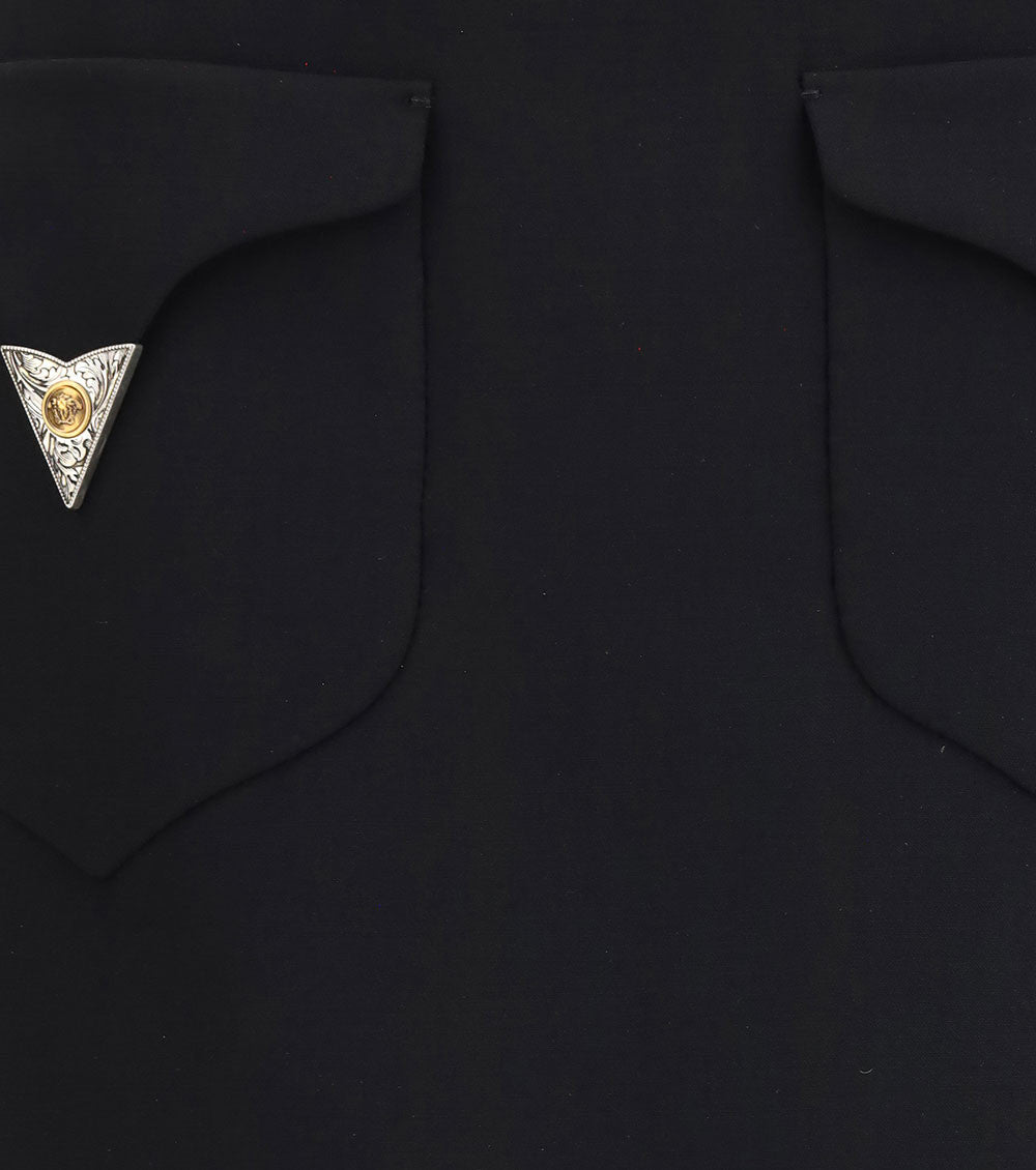 Black Solid Mini Skirt 5