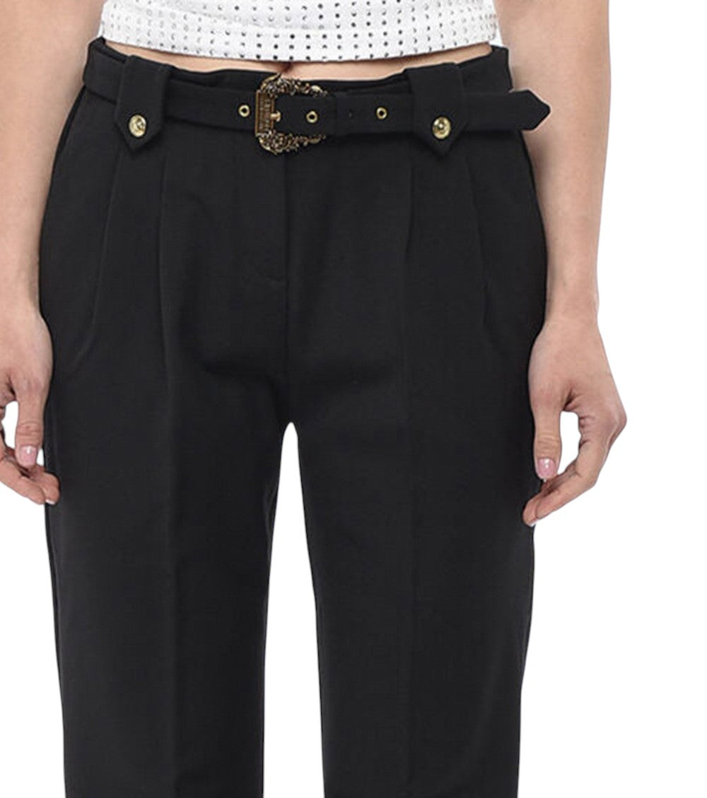 Black Straight Flat Front Pants 3