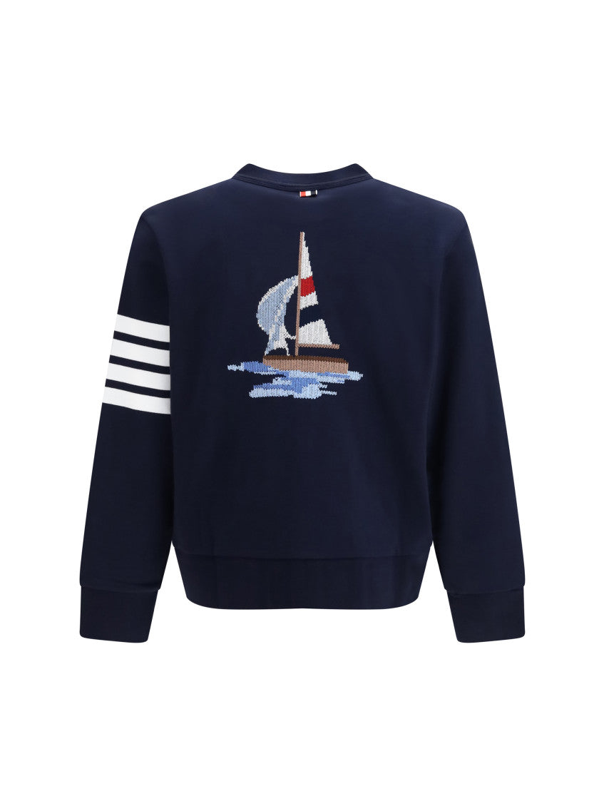 Navy Blue Stripes Cardigan 2