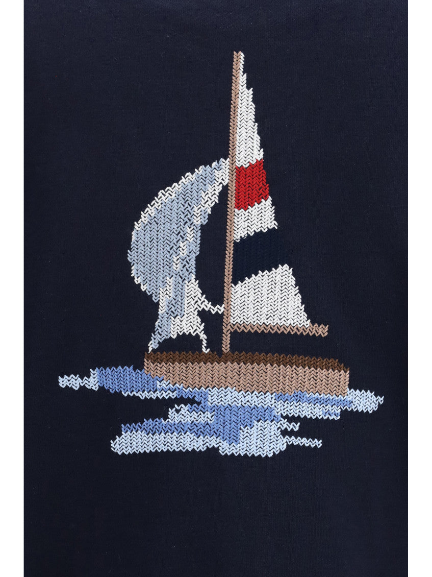 Navy Blue Stripes Cardigan 3
