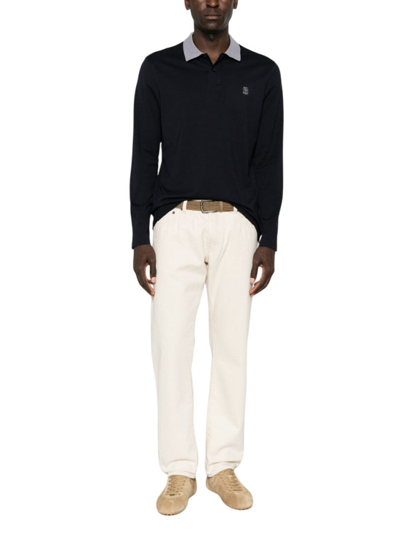 Navy Blue Shirt Collar Polo 1