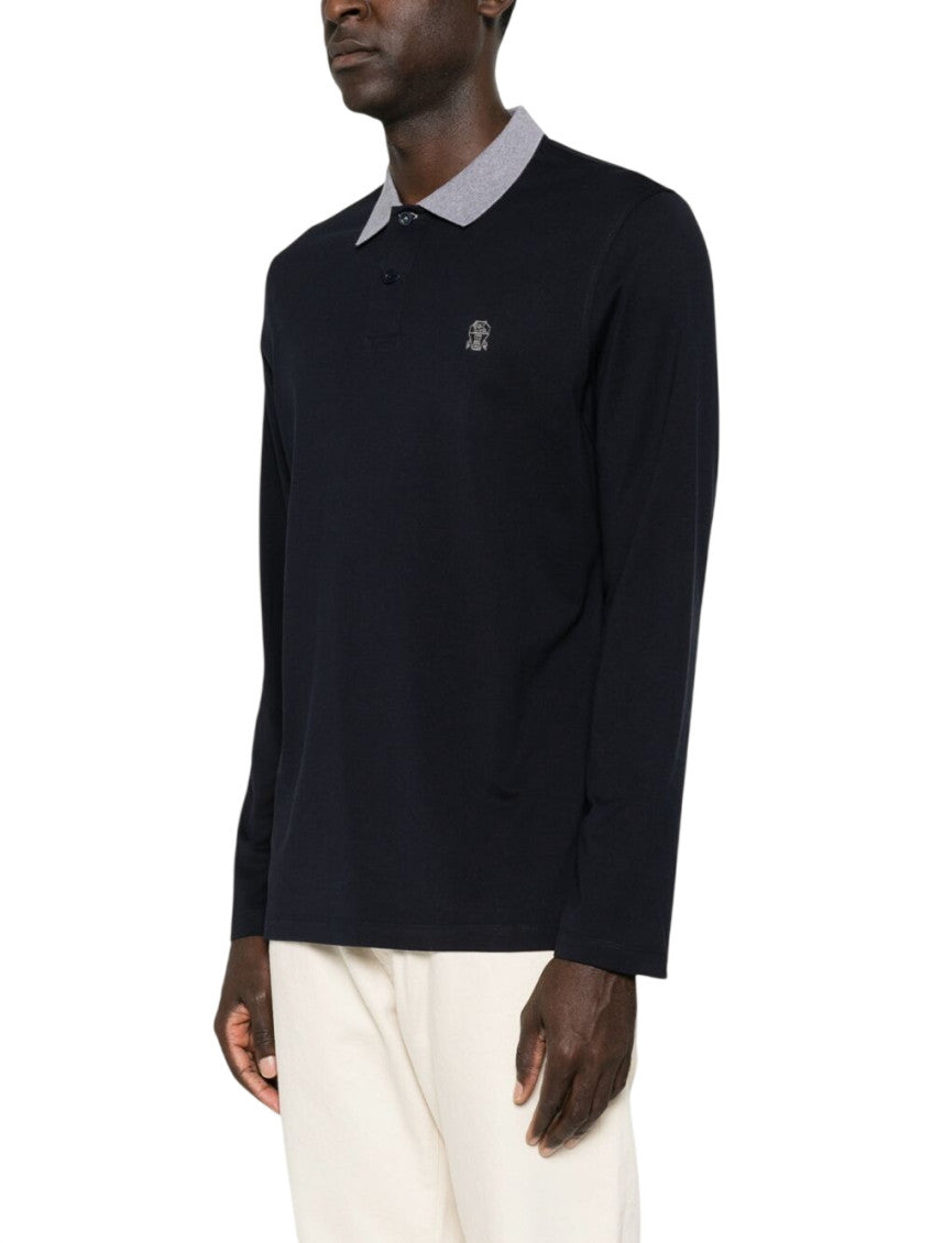 Navy Blue Shirt Collar Polo 2