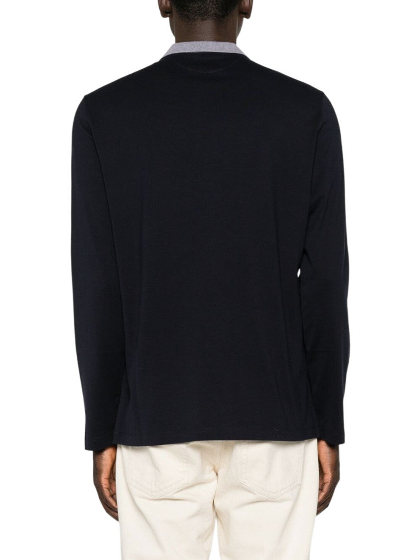 Navy Blue Shirt Collar Polo 3