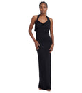 Black Halter Neck Full Length Dress 1