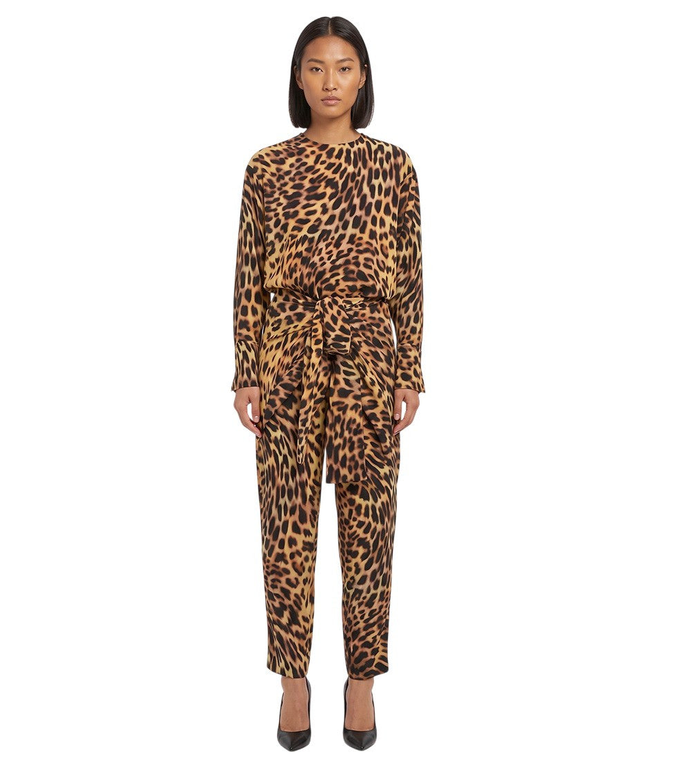 Brown Animal Print Jumpsuit 1