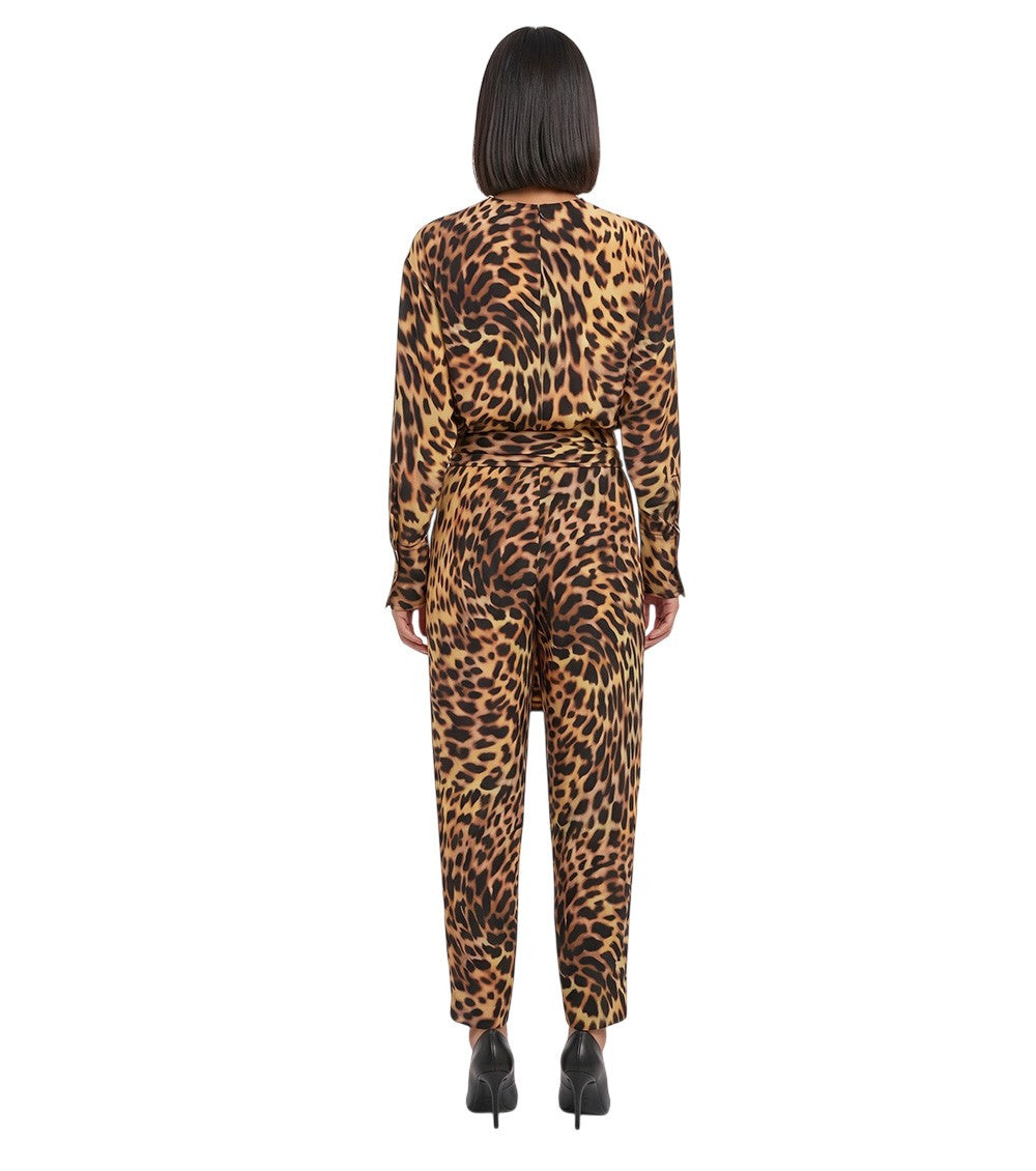 Brown Animal Print Jumpsuit 2