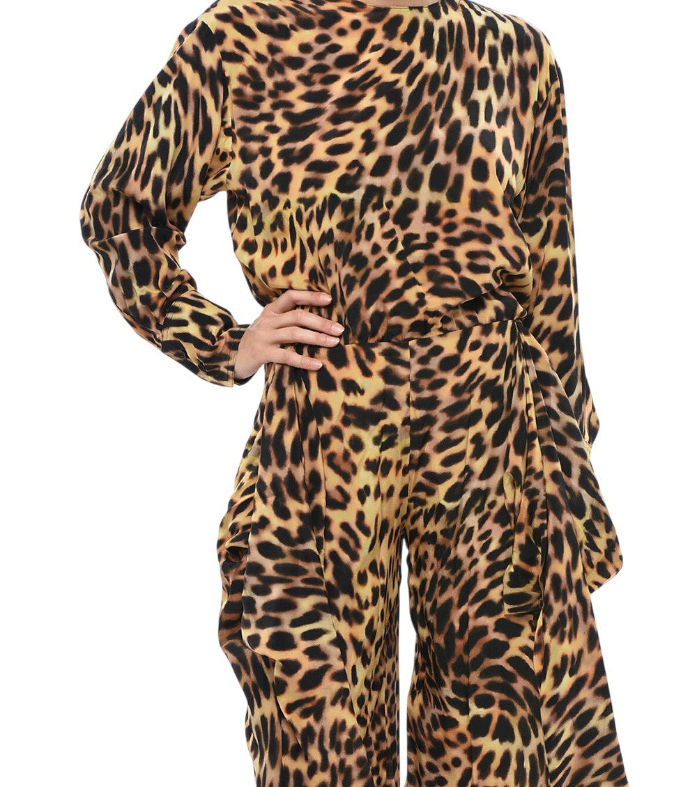 Brown Animal Print Jumpsuit 3