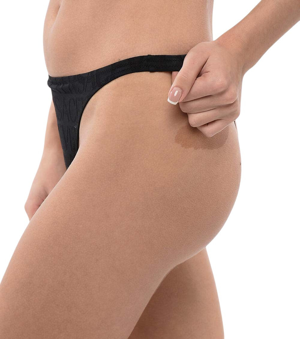 Black Logo Bikini Bottom Swimwear 3