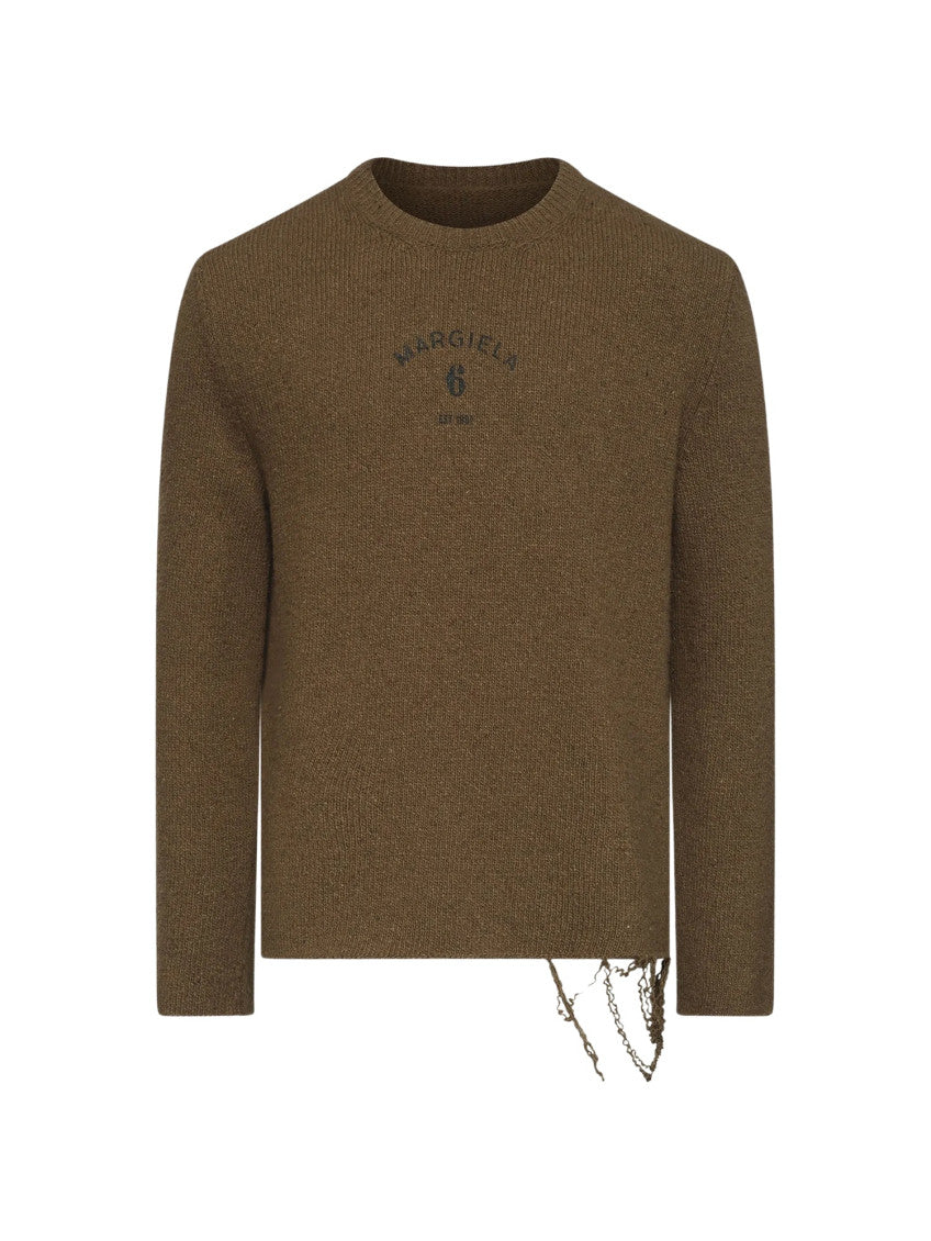 Khaki Crew Neck Sweater 1