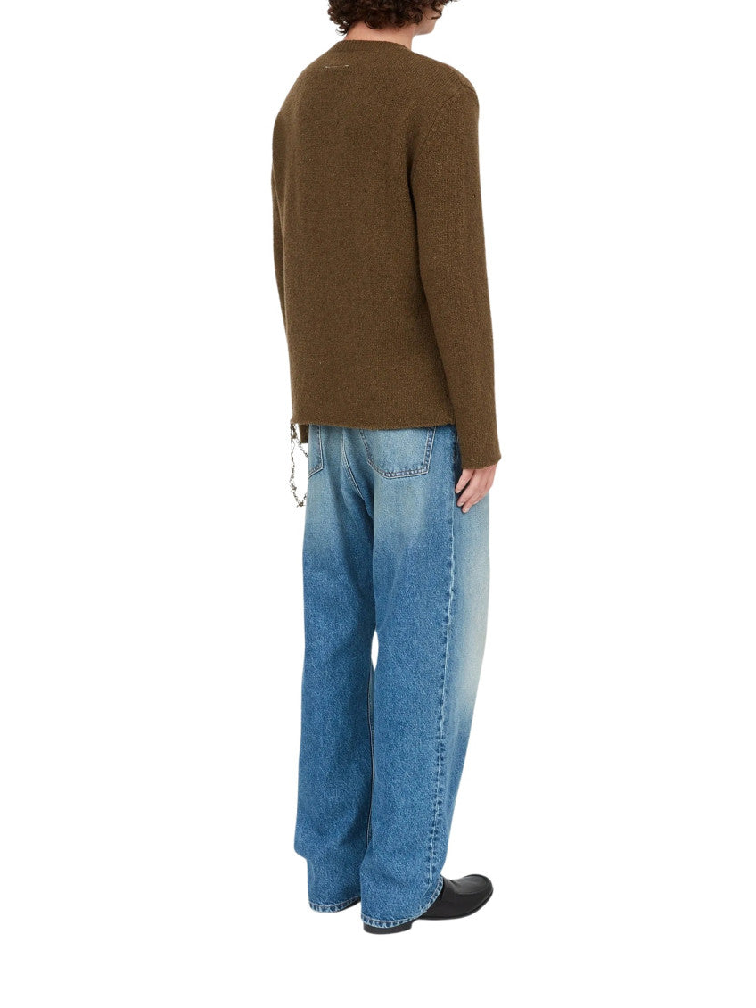 Khaki Crew Neck Sweater 3