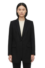 Black Notched Lapel Blazer 1